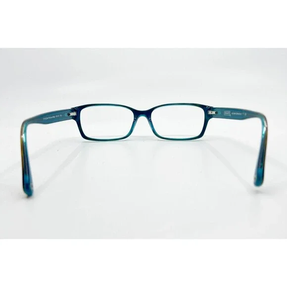 Coach Eyeglasses Frames HC 6040 5116 Dark Tortoise Teal Blue Full Rim 52-16-135 - Picture 4 of 7